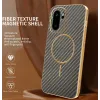 Phonesta Luxury Carbon Fiber Back Cover hoesje met MagSafe voor OnePlus 15R - Bruin 1