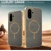 Phonesta Luxury Carbon Fiber Back Cover hoesje met MagSafe voor OnePlus 15R - Bruin 3