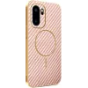 Phonesta Luxury Carbon Fiber Back Cover hoesje met MagSafe voor OnePlus 15R - Roze 0