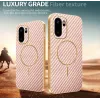 Phonesta Luxury Carbon Fiber Back Cover hoesje met MagSafe voor OnePlus 15R - Roze 3