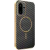 Phonesta Luxury Carbon Fiber Back Cover hoesje met MagSafe voor OnePlus 15R - Zwart 0