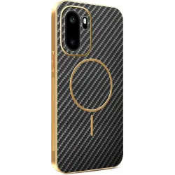 Phonesta Luxury Carbon Fiber Back Cover hoesje met MagSafe voor OnePlus 15R - Zwart