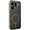 Phonesta Luxury Carbon Fiber Back Cover hoesje met MagSafe voor Oppo Find X9 Pro - Zwart 0