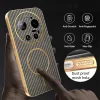 Phonesta Luxury Carbon Fiber Back Cover hoesje met MagSafe voor Xiaomi 17 Ultra - Bruin 6