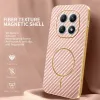 Phonesta Luxury Carbon Fiber Back Cover hoesje met MagSafe voor Xiaomi Redmi Note 15 4G/5G / Xiaomi Poco M8 - Roze 2