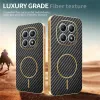 Phonesta Luxury Carbon Fiber Back Cover hoesje met MagSafe voor Xiaomi Redmi Note 15 4G/5G / Xiaomi Poco M8 - Zwart 4