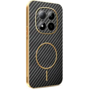 Phonesta Luxury Carbon Fiber Back Cover hoesje met MagSafe voor Xiaomi Redmi Note 15 Pro 5G - Zwart