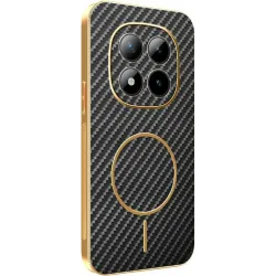 Phonesta Luxury Carbon Fiber Back Cover hoesje met MagSafe voor Xiaomi Redmi Note 15 Pro Plus / Xiaomi Poco M8 Pro - Zwart