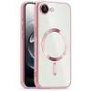 Phonesta Luxury Crystal Back Cover hoesje met MagSafe voor Apple iPhone 17e/16e - Transparant/Roze 0