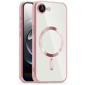 Phonesta Luxury Crystal Back Cover hoesje met MagSafe voor Apple iPhone 17e/16e - Transparant/Roze