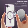 Phonesta Luxury Crystal Back Cover hoesje met MagSafe voor Apple iPhone 17e/16e - Transparant/Zilver 3