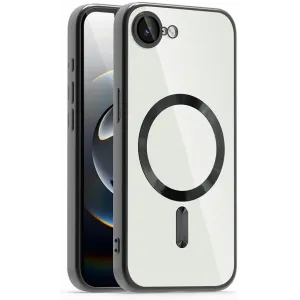 Phonesta Luxury Crystal Back Cover hoesje met MagSafe voor Apple iPhone 17e/16e - Transparant/Zwart