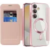 Phonesta Luxury Crystal Book Wallet Case hoesje met MagSafe voor Samsung Galaxy S24 FE - Roze 2