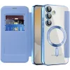 Phonesta Luxury Crystal Book Wallet Case hoesje met MagSafe voor Samsung Galaxy S24 FE - Lichtblauw 2