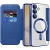 Phonesta Luxury Crystal Book Wallet Case hoesje met MagSafe voor Samsung Galaxy S24 FE - Donkerblauw 2