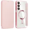 Phonesta Luxury Crystal Book Wallet Case hoesje met MagSafe voor Samsung Galaxy A16 - Roze