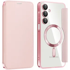 Phonesta Luxury Crystal Book Wallet Case hoesje met MagSafe voor Samsung Galaxy A16 - Roze