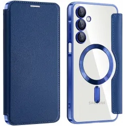 Phonesta Luxury Crystal Book Wallet Case hoesje met MagSafe voor Samsung Galaxy A16 - Donkerblauw