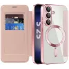 Phonesta Luxury Crystal Book Wallet Case hoesje met MagSafe voor Samsung Galaxy S25/S24 - Roze 2