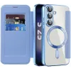 Phonesta Luxury Crystal Book Wallet Case hoesje met MagSafe voor Samsung Galaxy S25 Plus/S24 Plus - Lichtblauw 2