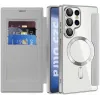 Phonesta Luxury Crystal Book Wallet Case hoesje met MagSafe voor Samsung Galaxy S25 Ultra - Zilver 2