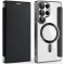 Phonesta Luxury Crystal Book Wallet Case hoesje met MagSafe voor Samsung Galaxy S25 Ultra - Zwart