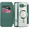 Phonesta Luxury Crystal Book Wallet Case hoesje met MagSafe voor Google Pixel 9a - Donkergroen 2
