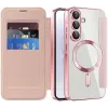 Phonesta Luxury Crystal Book Wallet Case hoesje met MagSafe voor Samsung Galaxy A36/A56 - Roze 2