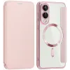 Phonesta Luxury Crystal Book Wallet Case hoesje met MagSafe voor Samsung Galaxy S25 Edge - Roze