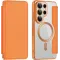 Phonesta Luxury Crystal Book Wallet Case hoesje met MagSafe voor Samsung Galaxy S26 Ultra - Oranje