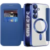 Phonesta Luxury Crystal Puffed Book Wallet Case hoesje met MagSafe voor Samsung Galaxy S25 Plus/S24 Plus - Donkerblauw 2