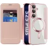 Phonesta Luxury Crystal Puffed Book Wallet Case hoesje met MagSafe voor Samsung Galaxy S25 Plus/S24 Plus - Roze 2