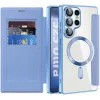 Phonesta Luxury Crystal Puffed Book Wallet Case hoesje met MagSafe voor Samsung Galaxy S25 Ultra - Lichtblauw 2