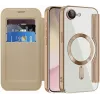 Phonesta Luxury Crystal Puffed Book Wallet Case hoesje met MagSafe voor Apple iPhone 17e/16e - Desert Goud 2