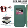 Phonesta Luxury Crystal Puffed Book Wallet Case hoesje met MagSafe voor Apple iPhone 17e/16e - Donkergroen 4