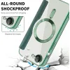 Phonesta Luxury Crystal Puffed Book Wallet Case hoesje met MagSafe voor Apple iPhone 17e/16e - Donkergroen 6