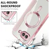 Phonesta Luxury Crystal Puffed Book Wallet Case hoesje met MagSafe voor Google Pixel 9a - Roze 6
