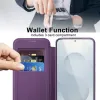 Phonesta Luxury Crystal Puffed Book Wallet Case hoesje met MagSafe voor Samsung Galaxy S25 Edge - Donkerpaars 3