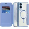 Phonesta Luxury Crystal Puffed Book Wallet Case hoesje met MagSafe voor Samsung Galaxy S25 Edge - Lichtblauw 2