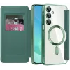 Phonesta Luxury Crystal Puffed Book Wallet Case hoesje met MagSafe voor Samsung Galaxy A16 - Donkergroen 2