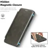 Phonesta Luxury Leather Book Wallet Case hoesje met MagSafe voor Samsung Galaxy S25 Edge - Grijs 5