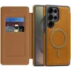 Phonesta Luxury Leather Book Wallet Case hoesje met MagSafe voor Samsung Galaxy S25 Ultra - Lichtbruin 2