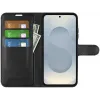 Phonesta Litchi Skin Book Wallet Case hoesje voor Samsung Galaxy S25 Edge - Zwart 4