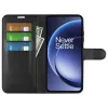 Phonesta Litchi Skin Book Wallet Case hoesje voor OnePlus 15 - Zwart 3