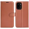 Phonesta Litchi Skin Book Wallet Case hoesje voor OnePlus 15R - Bruin 0