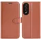 Phonesta Litchi Skin Book Wallet Case hoesje voor OnePlus Nord 5 - Bruin