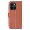 Phonesta Litchi Skin Book Wallet Case hoesje voor OnePlus Nord 6 - Bruin 2