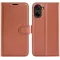 Phonesta Litchi Skin Book Wallet Case hoesje voor OnePlus Nord CE5 - Bruin