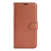 Phonesta Litchi Skin Book Wallet Case hoesje voor OnePlus Nord CE5 - Bruin 1