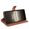 Phonesta Litchi Skin Book Wallet Case hoesje voor OnePlus Nord CE5 - Bruin 4